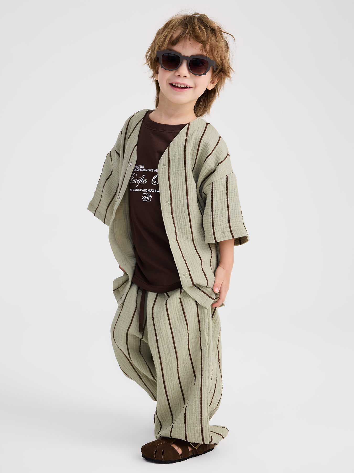 Брюки Happy Baby 88272_green with stripes - фото 11