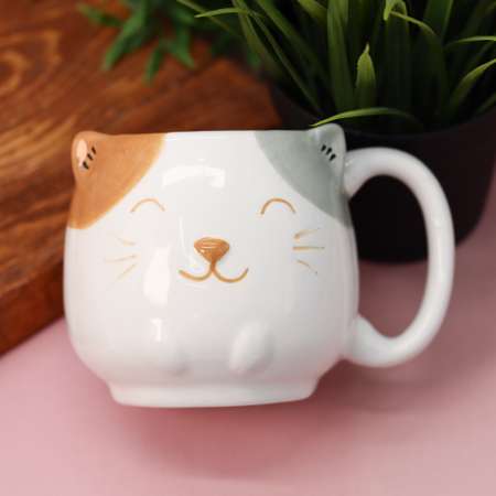 Кружка керамическая iLikeGift Happy cat