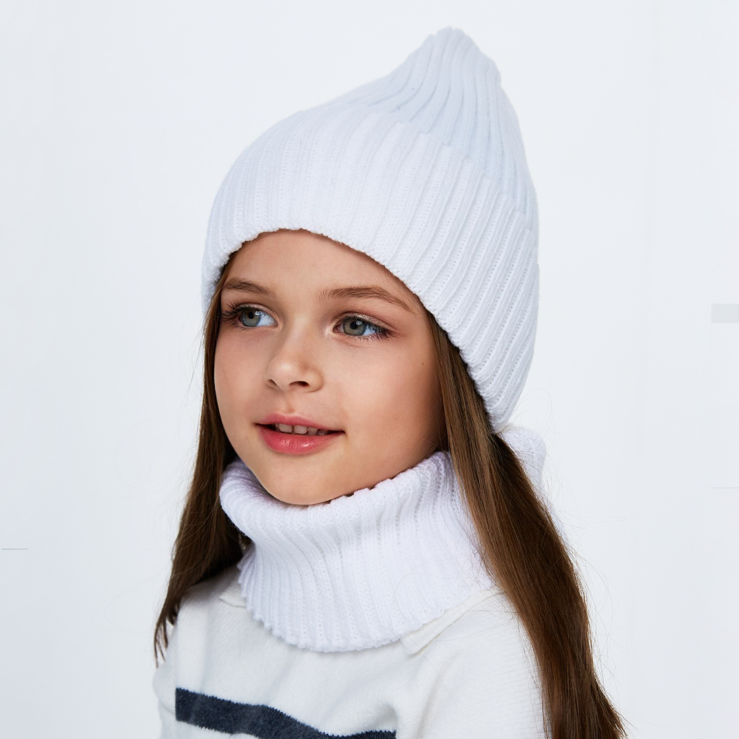 Шапка и снуд NYCkids NYC-H-35-pumpk-white - фото 11