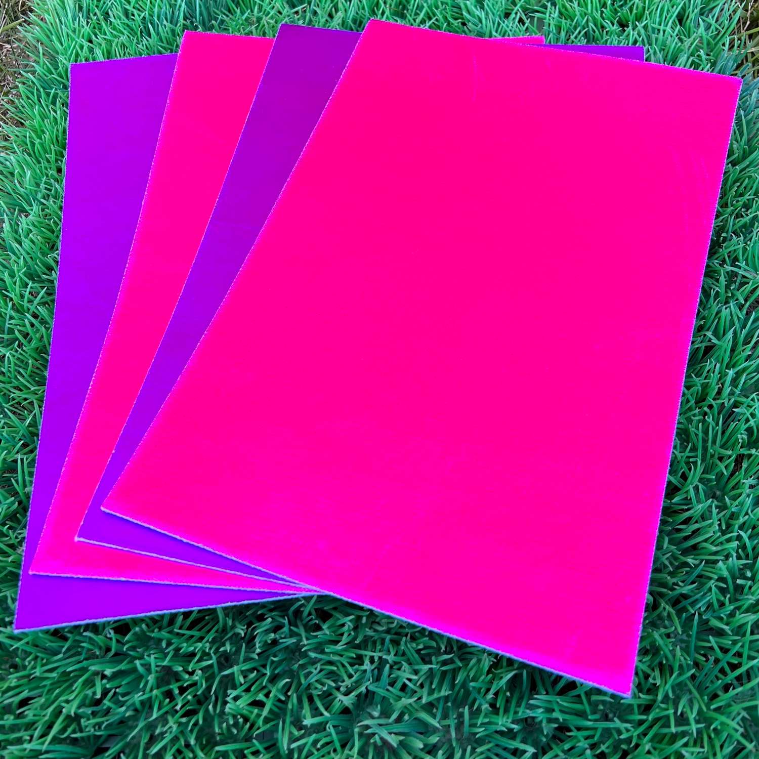 Набор листового фетра IDEAL металлизированный 1.4мм 20х30см 4 листа розовый фиолетовый - фото 2