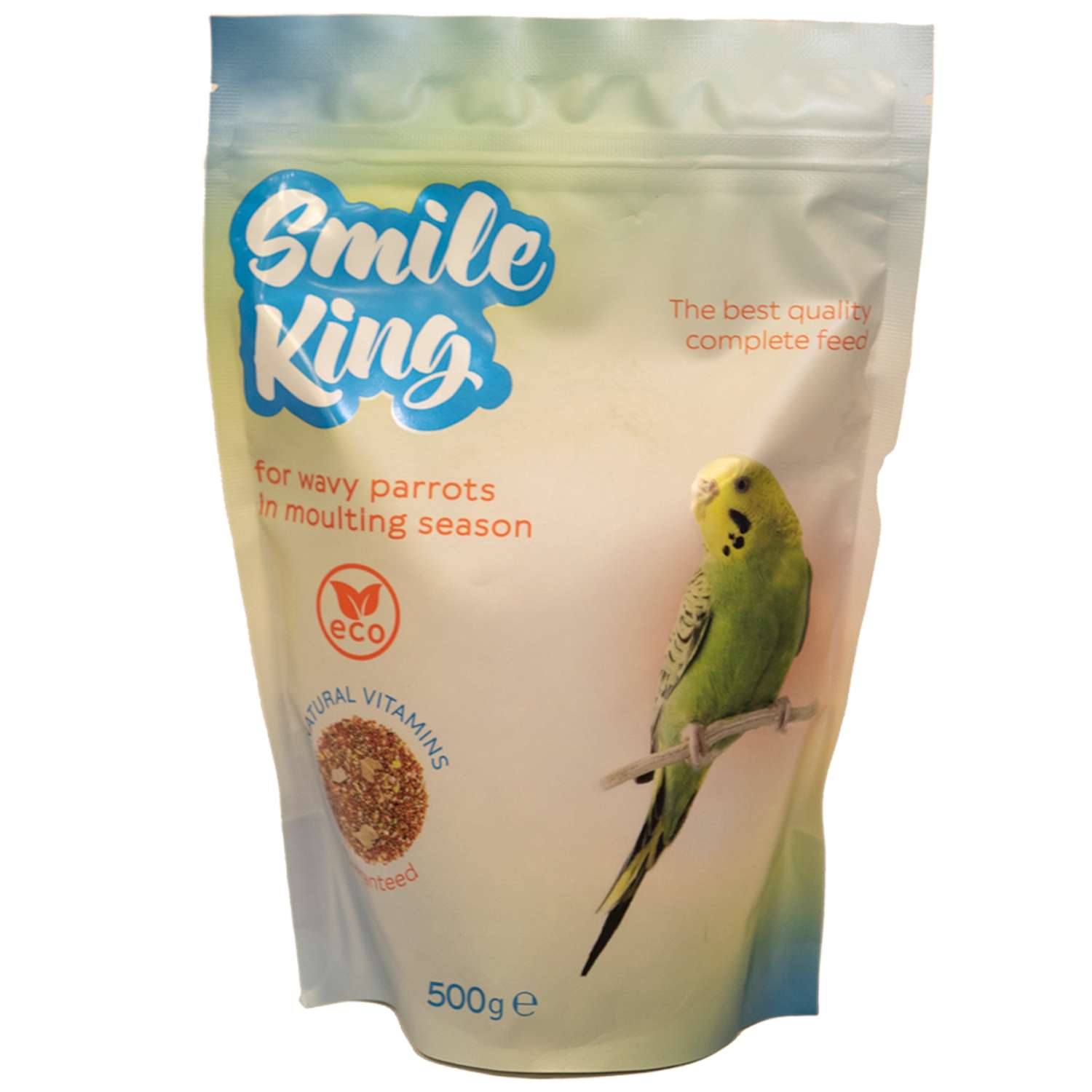 Корм для волнистых попугаев Smile King в период линьки дой-пак пакет 500 г - фото 1
