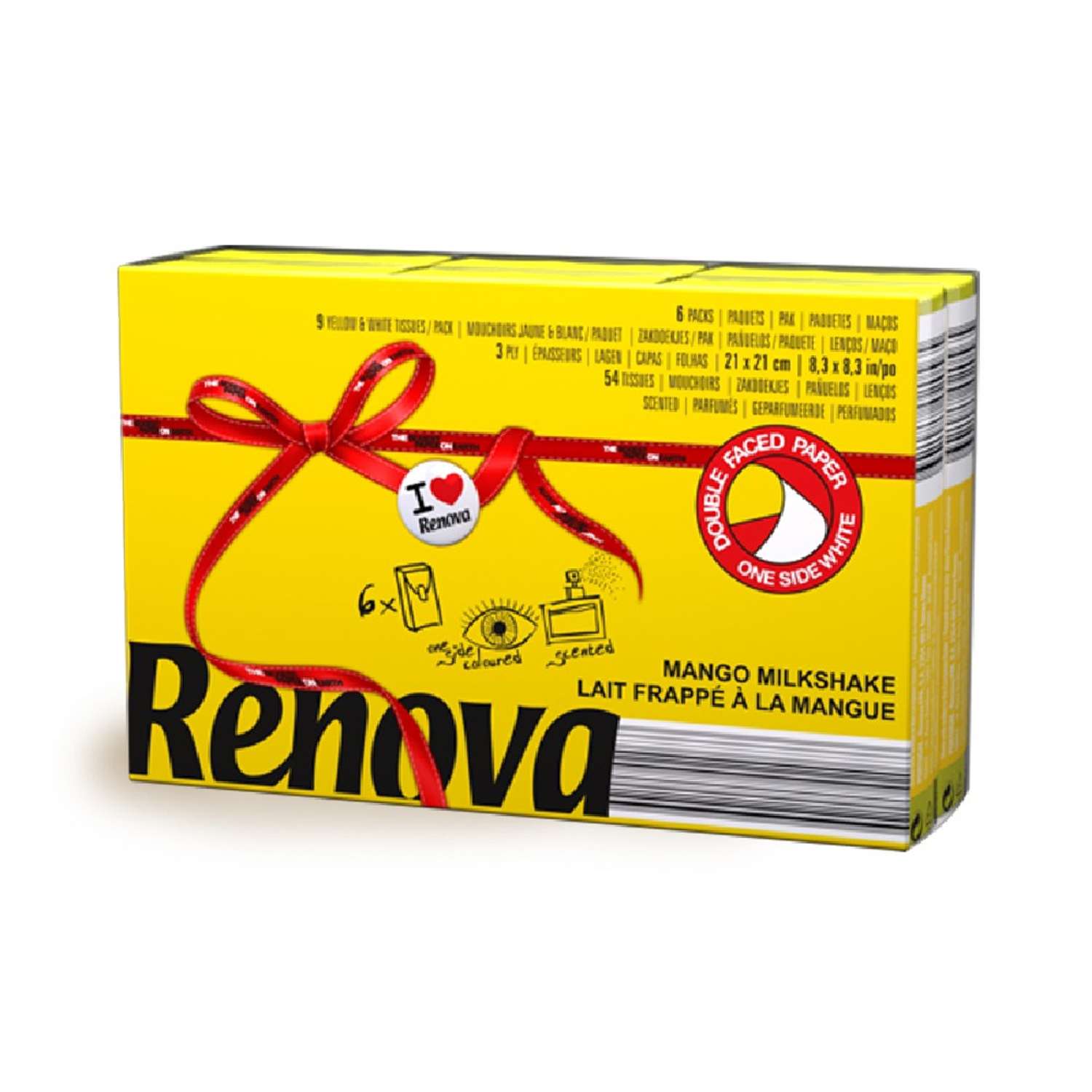 Бумажные платочки Renova Red Label Mango Yellow 6 шт - фото 1