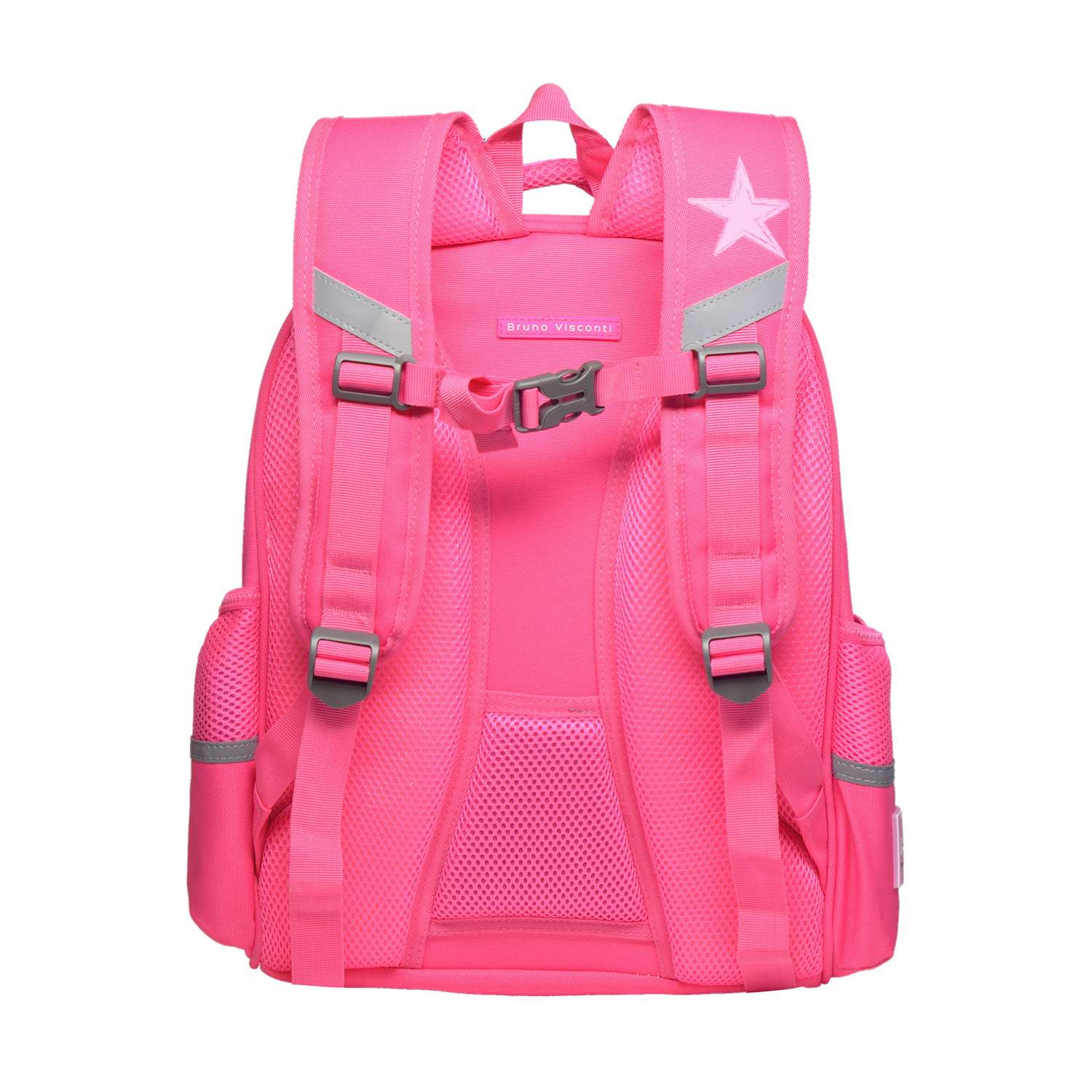 Рюкзак школьный Bruno Visconti облегченная капсула розовый с эргономичной спинкой Кеды розовые - фото 7