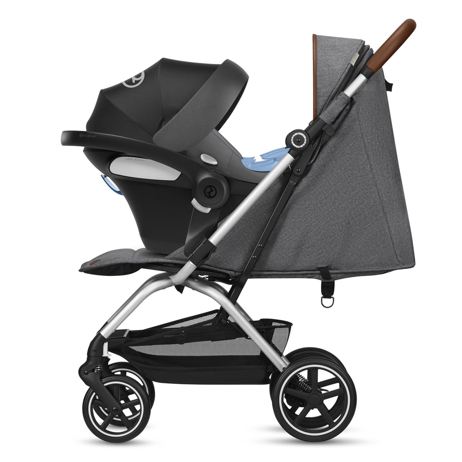 Коляска Cybex Eezy S Plus Denim Manhattan Grey - фото 5