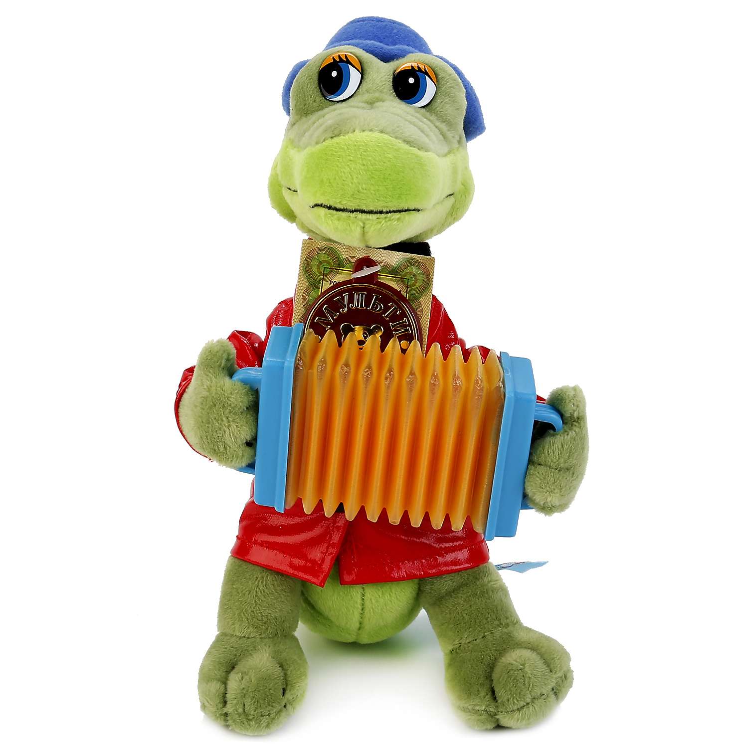 Игрушка мягкая Крокодил Гена с аккордеоном - фото 1