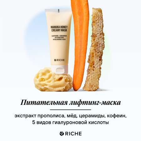 Очищающе-омолаживающий набор RICHE Медовая маска + Глубоко очищающая детокс маски для лица