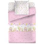 Комплект постельного белья Маленькая соня Цветочный сад 3 предмета розовый