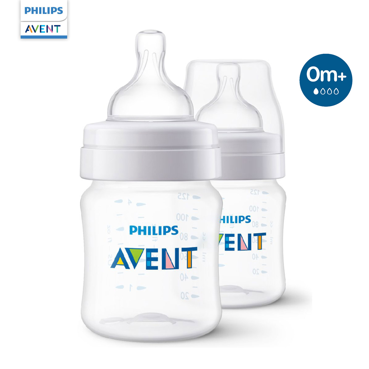 Бутылочка для кормления Philips Avent Anti-colic 125мл с 0месяцев 2шт SCY100/02 - фото 1