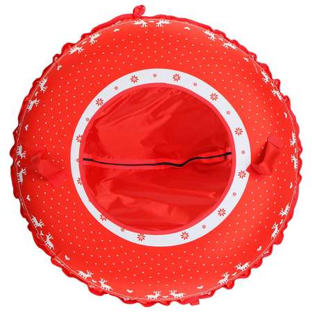 Тюбинг-ватрушка ONLITOP «Свитер». d=120 см. тент/оксфорд. цвет красный