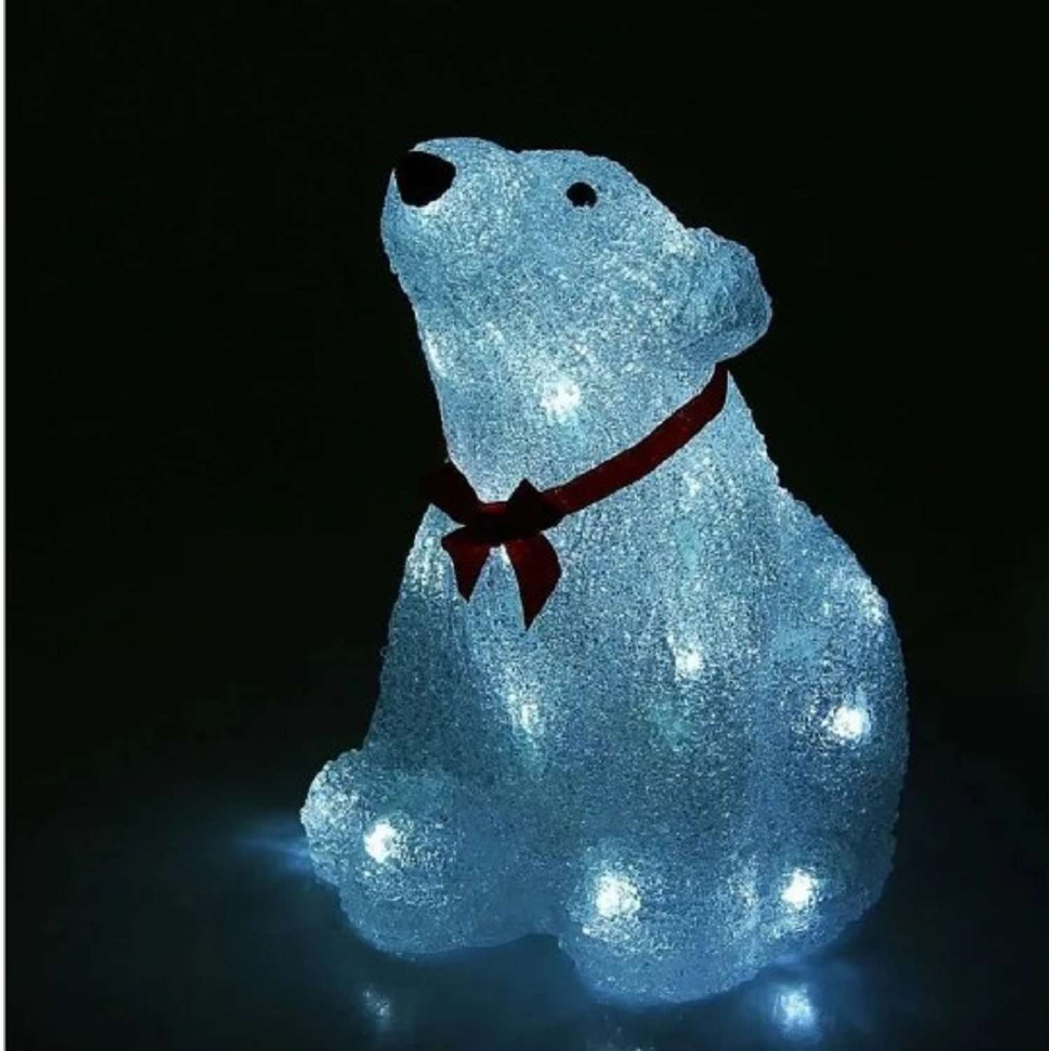 Светильник-LED ZDK Homium Silver Glow акриловый Медведь 16*21*26см - фото 3