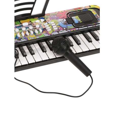 Синтезатор детский Наша Игрушка развивающий с микрофоном 37 клавиш