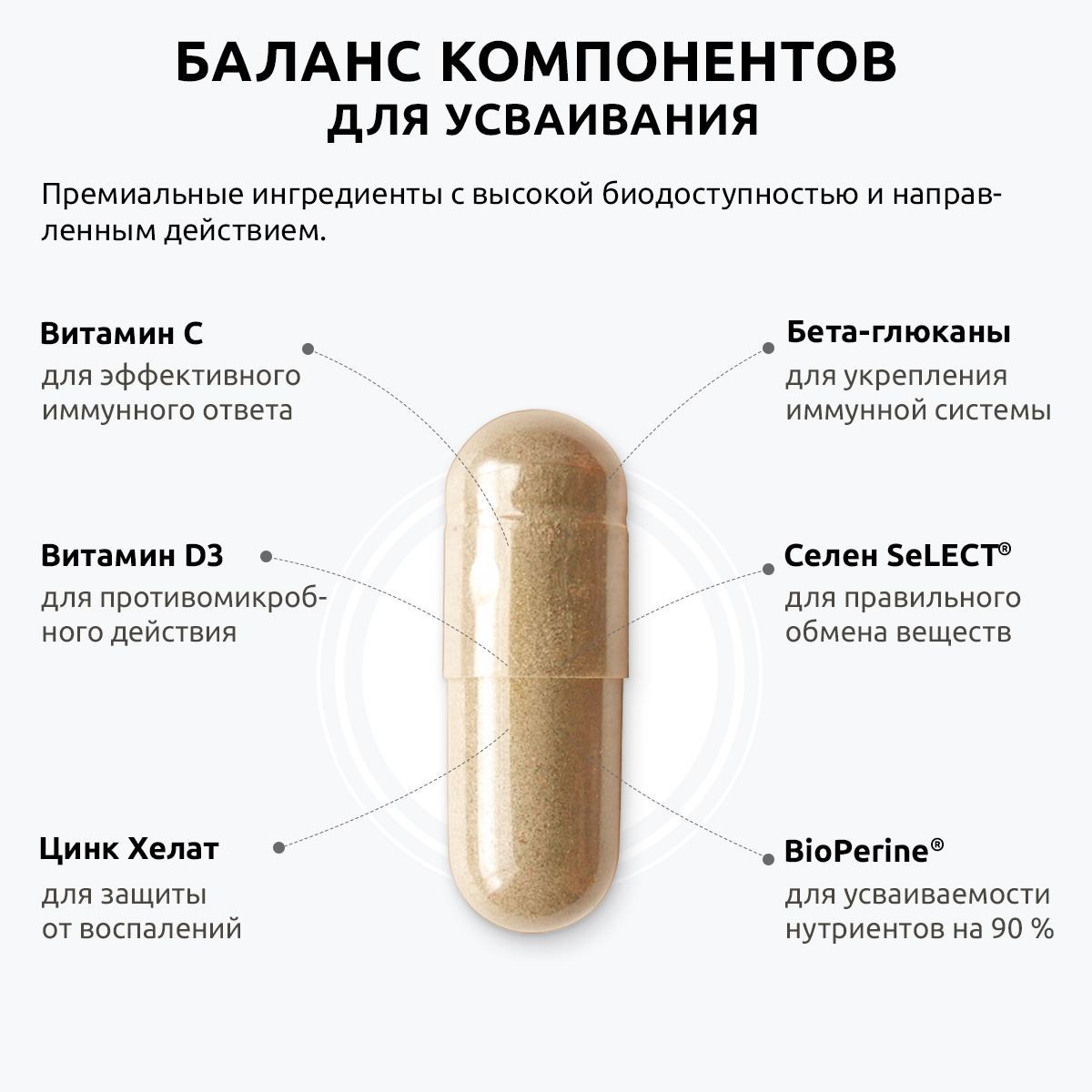 Иммунокомплекс 180 капсул UltraBalance витамины для иммунитета - фото 6