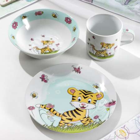 Набор детской посуды Доляна Тигрёнок кружка миска тарелка