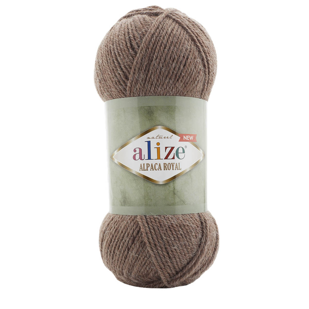 Пряжа Alize мягкая полушерстяная теплая Alpaca Royal NEW 100 гр 250 м 5 мотков 688 кофейный меланж - фото 1