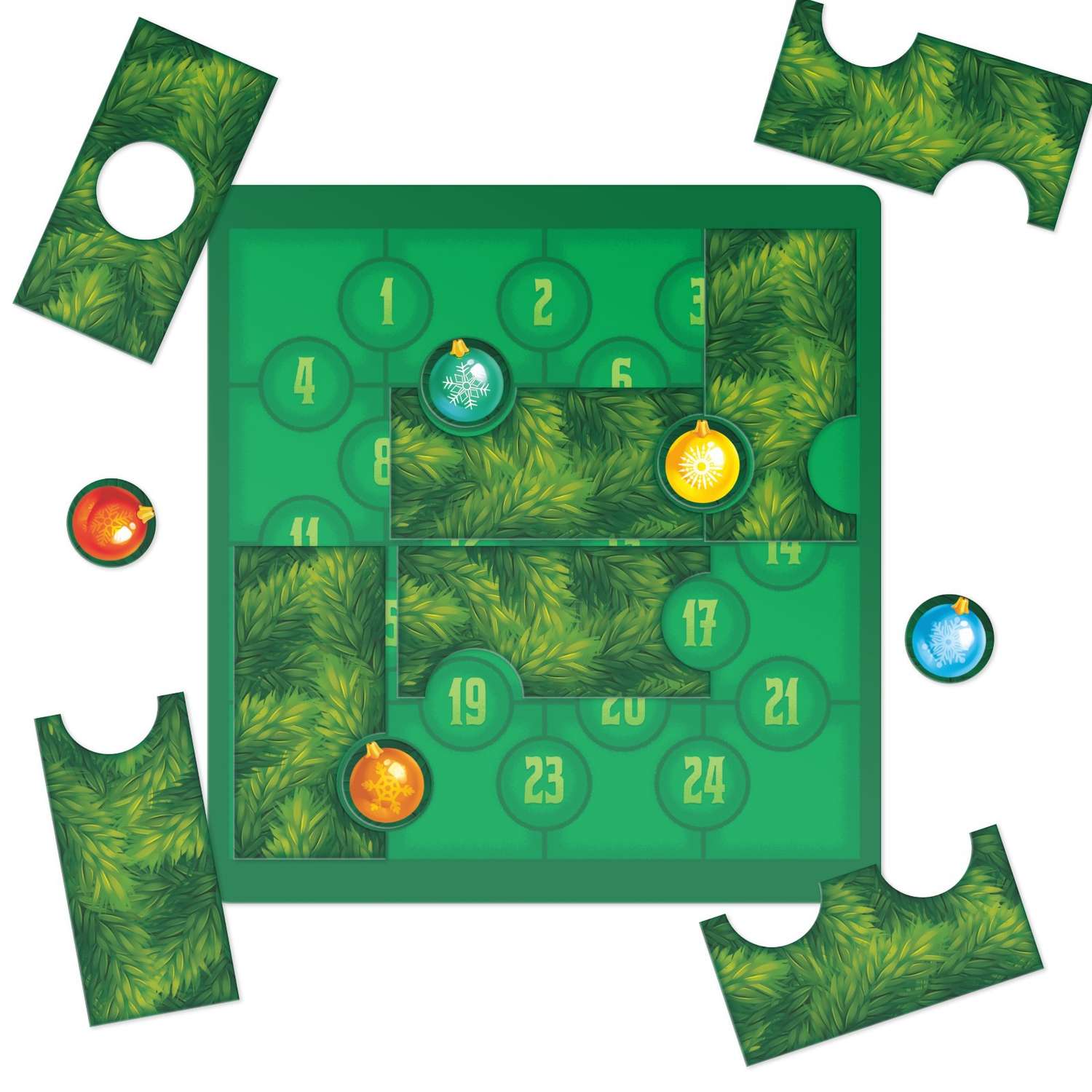Магнитная игра Лас Играс головоломка «Новогодняя ёлка». 48 карт. 14 магнитных деталей - фото 5