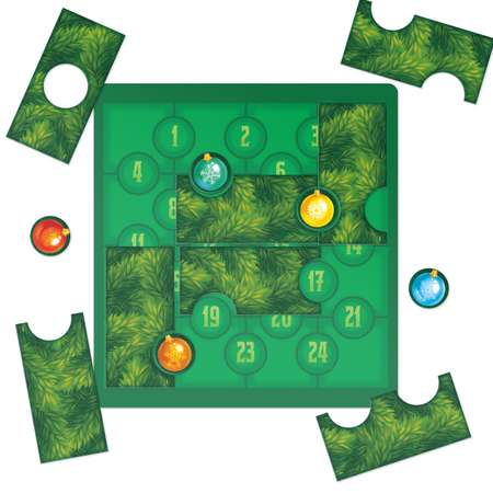 Магнитная игра Лас Играс головоломка «Новогодняя ёлка». 48 карт. 14 магнитных деталей