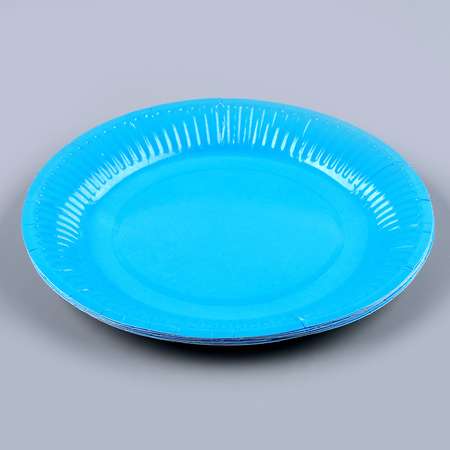 Набор бумажной посуды Страна карнавалия 6 тарелок 6 стаканов цвет голубой