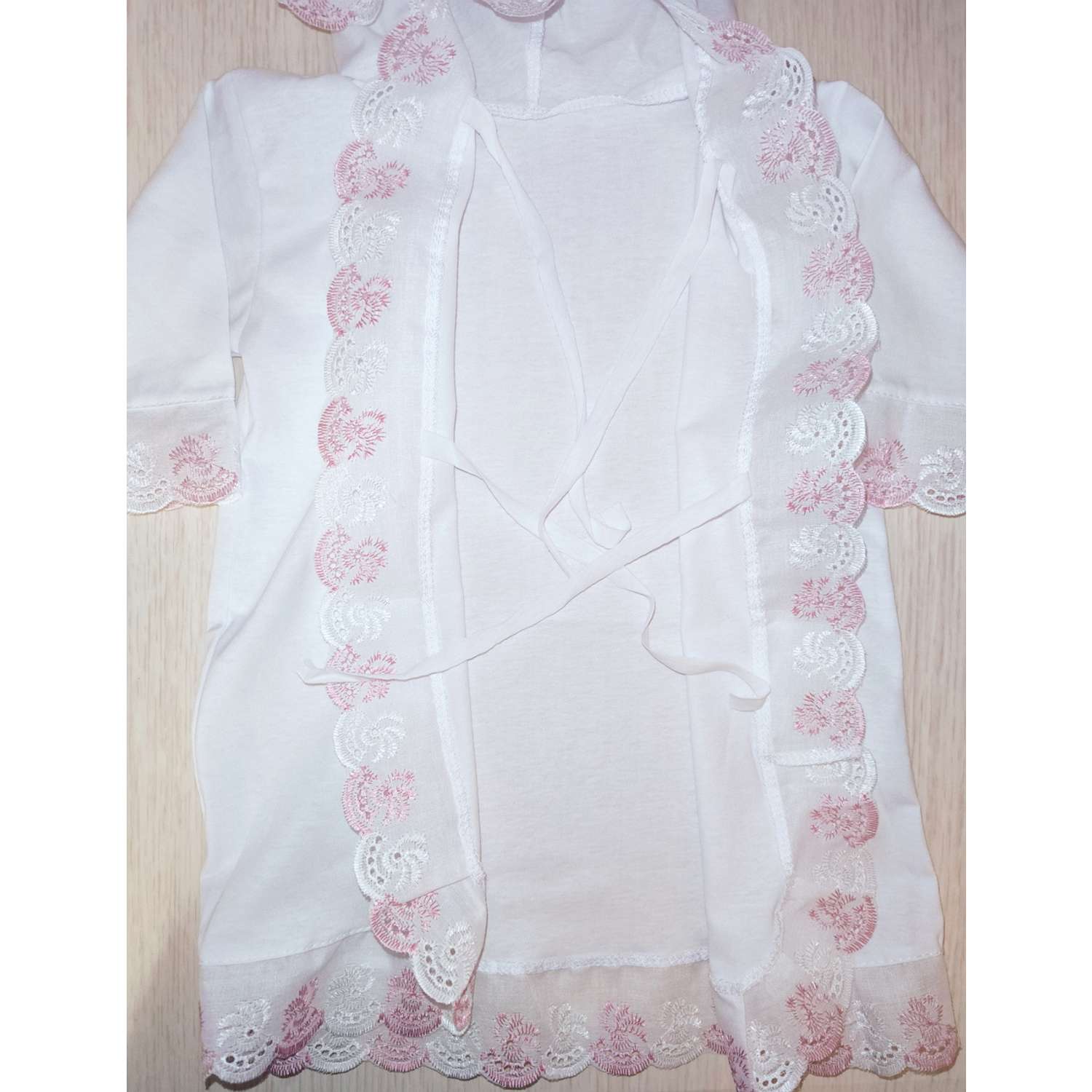 Рубашка для крещения розовая RGunion РубашкаРоз - фото 2