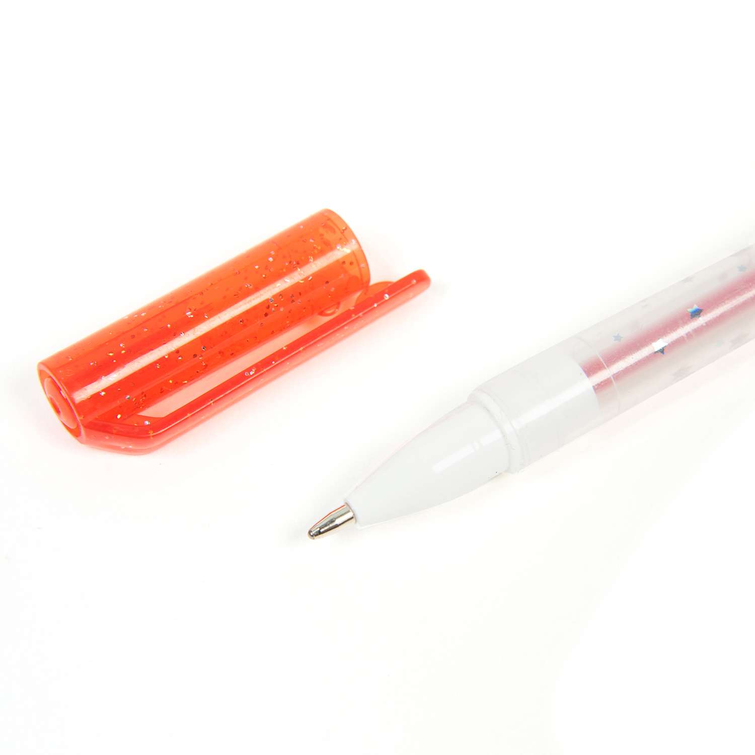 Ручка гелевая Erhaft Strawberry с блестками 8цветов - фото 4