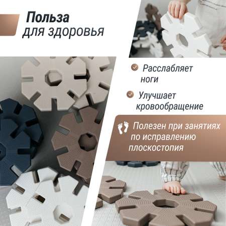 Конструктор детский UNIX Kids Snowflakes Grey-Camel 32 шт