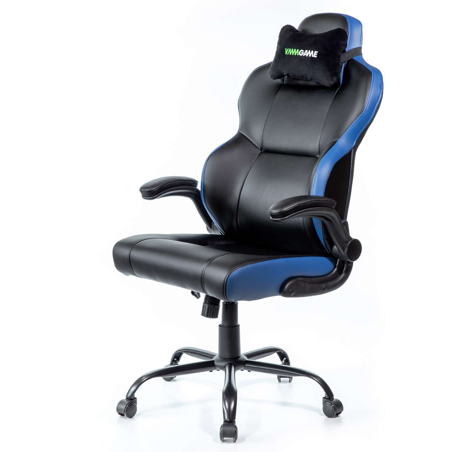 Кресло компьютерное VMMGAME UNIT кожа Черно - синий - фото 1