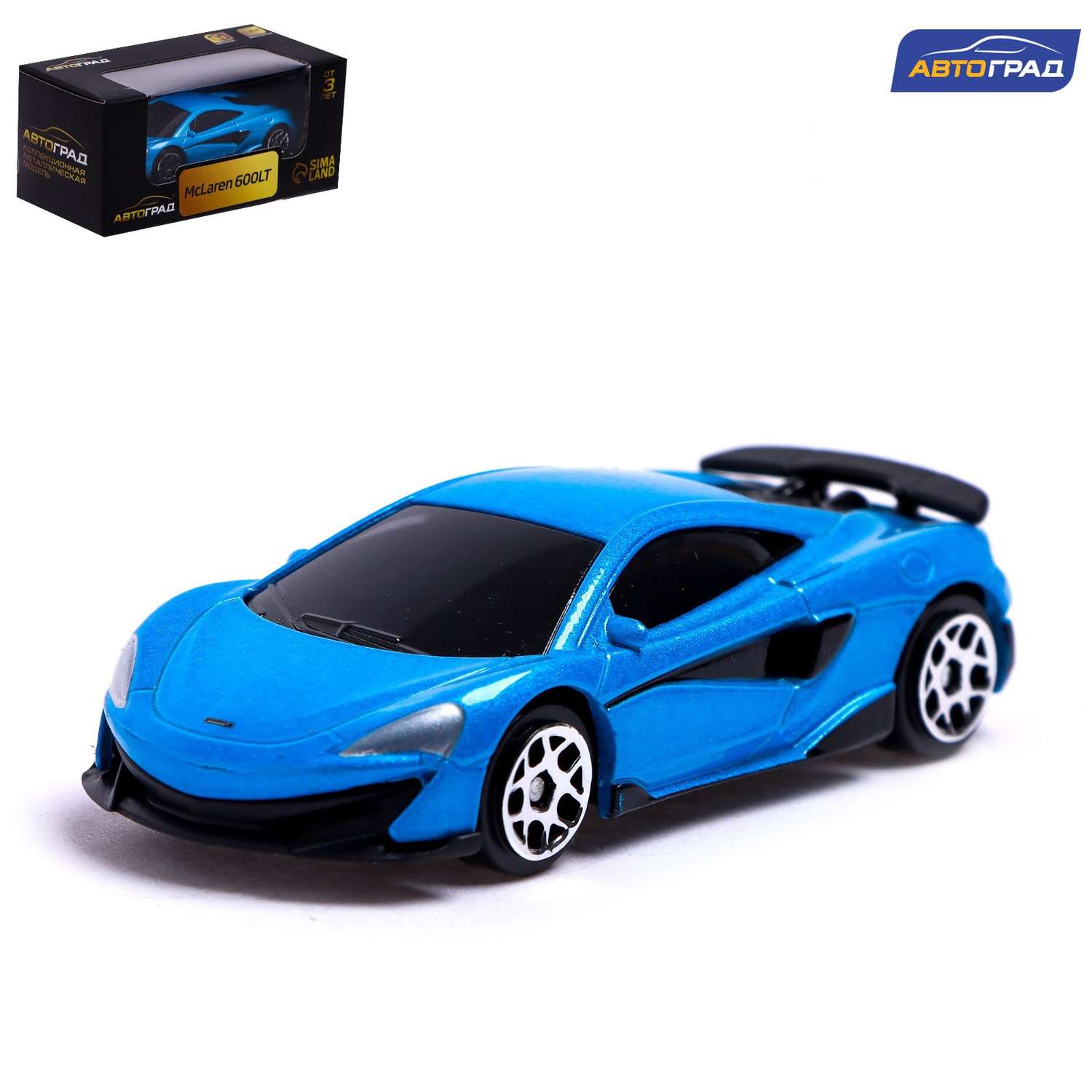 Машина Автоград металлическая McLaren 600LT 1:64 цвет синий 7153004 - фото 1