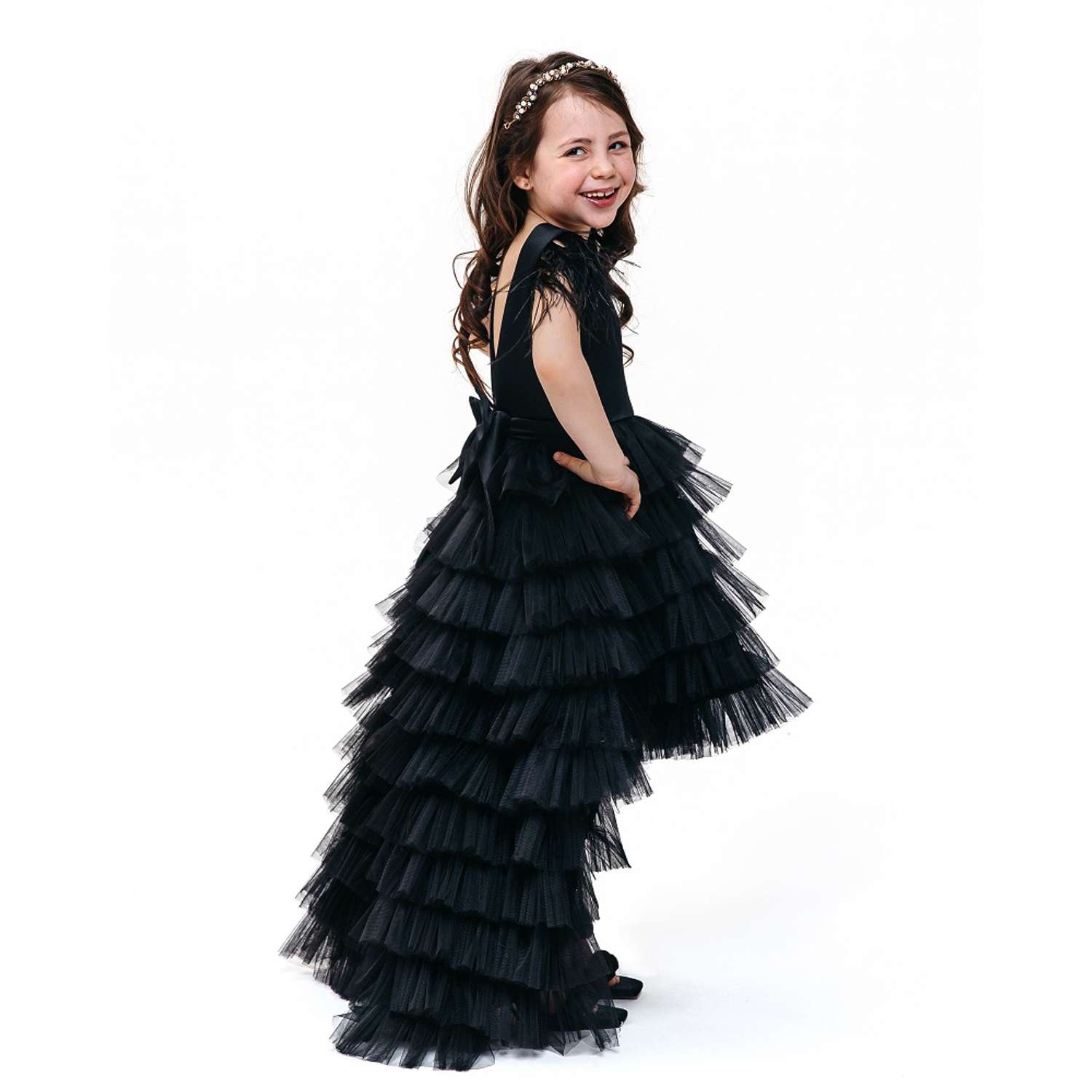 Платье Роскошь с Детства 07-RSD-34 черный - фото 1