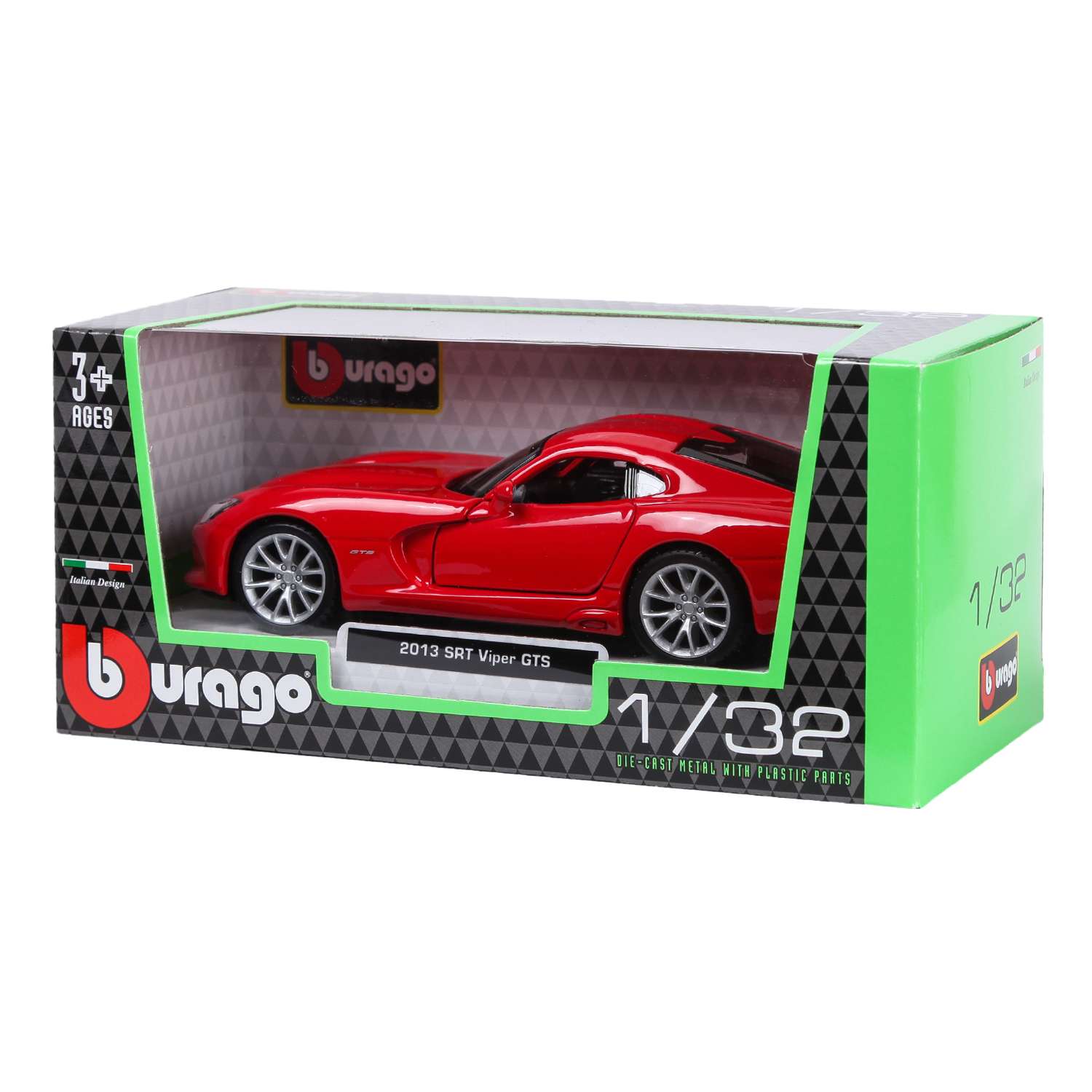 Машина BBurago 1:32 Dodge Viper Gts 18-43033 18-43033 - фото 2
