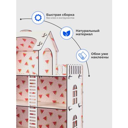 Домик для кукол Teremtoys с мебелью