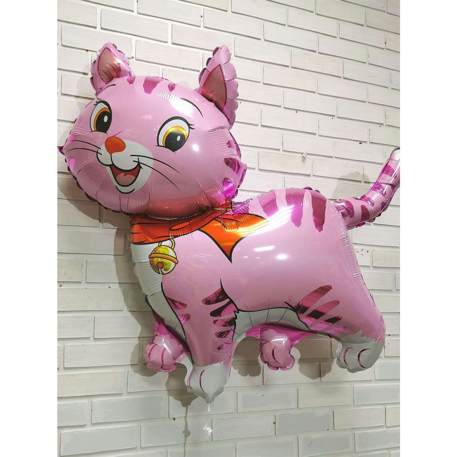 Воздушный шар Flexmetal фигура Кошечка розовая 93 см - фото 5