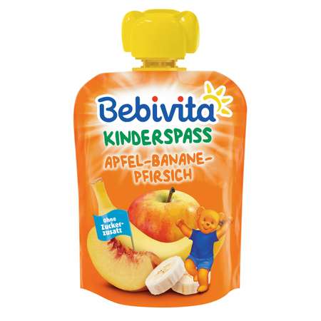 Пюре Bebivita яблоко-банан-персик 90г с 6месяцев