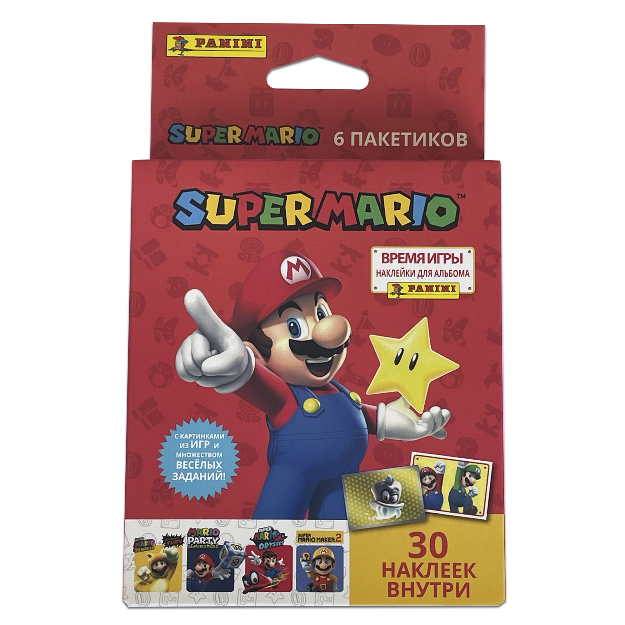 Наклейки коллекционные Panini Super Mario Супер Марио 6 пакетиков в  экоблистере купить по цене 359 ₽ в интернет-магазине Детский мир