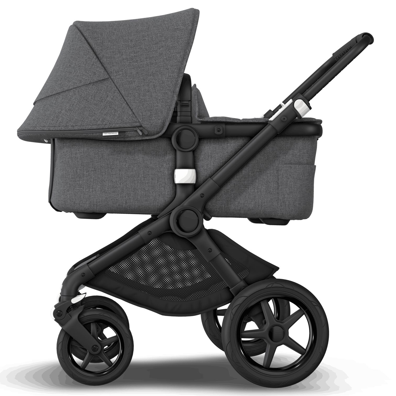 Коляска 2в1 Bugaboo Fox2 Complete Black Grey Melange-Grey Melange - фото 2