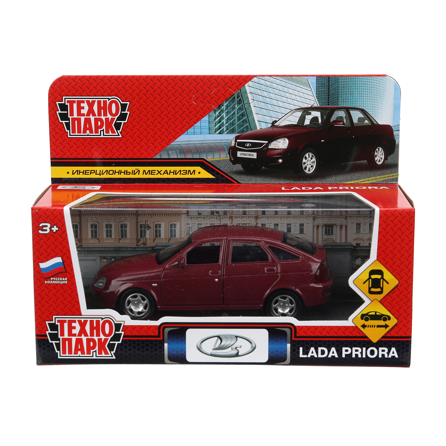 Автомобиль Технопарк LADA Priora красный 395955 - фото 2