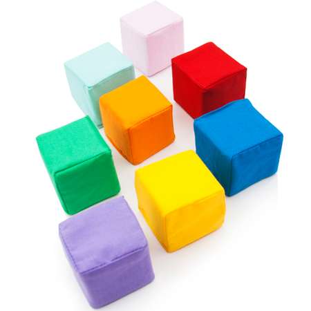 Набор кубиков Oecolo мягких разноцветных 8 штук