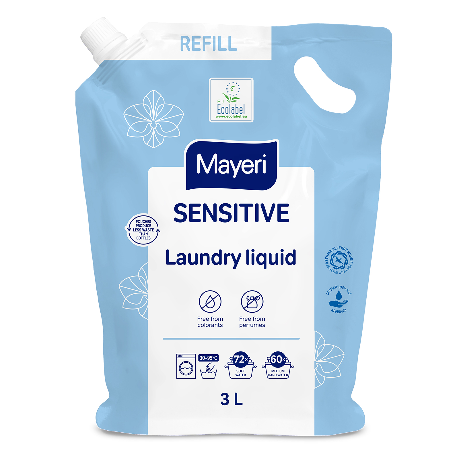 Гель для стирки Mayeri Sensitive Eco для белого и цветного белья 3 л - фото 1