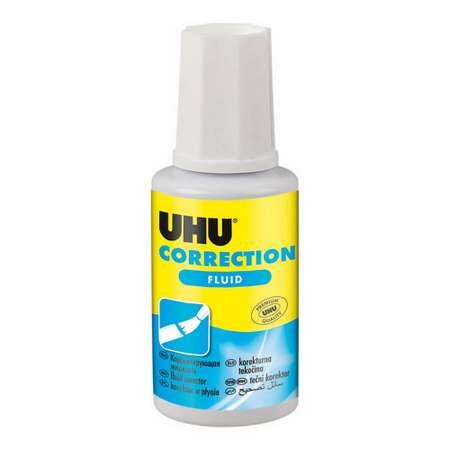 Корректирующая жидкость UHU с наконечником-кисточкой на водной основе 20 мл 40518/В