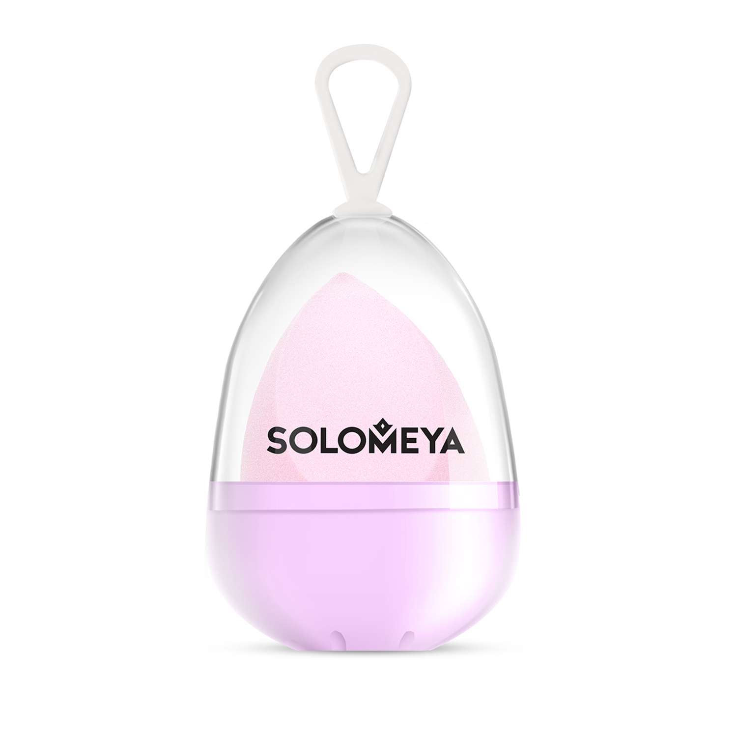 Спонж для макияжа SOLOMEYA Косметический со срезом лиловый - фото 1