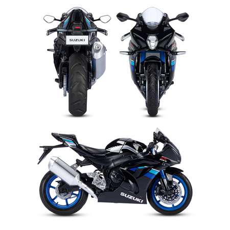 Мотоцикл АВТОпанорама Suzuki GSX R1000 1:12 черный