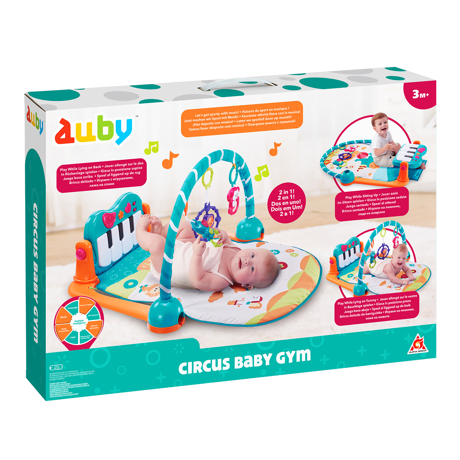 Игрушка развивающая Auby Коврик 2в1 музыкальный 41088 - фото 3