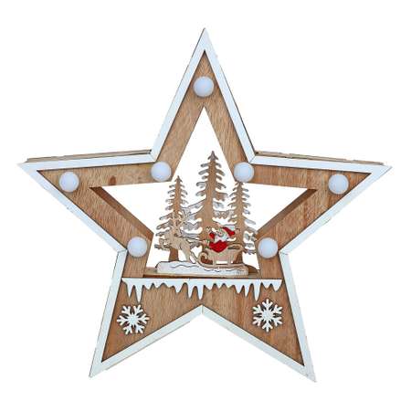 Сувенир декоративный Сноубум в виде звезды с LED подсветкой