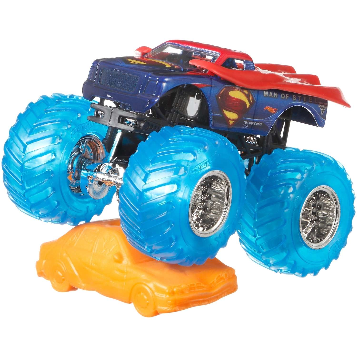 Машина Hot Wheels Monster Jam 1:64 Clear Cruschers Супермен FLX21 21572 - фото 4
