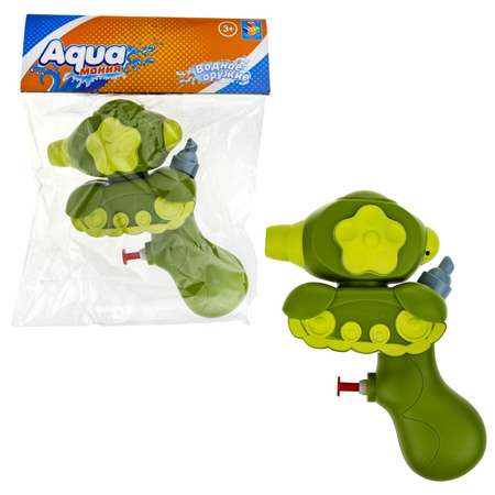 Водяной пистолет Аквамания 1TOY танк детское игрушечное оружие зеленый