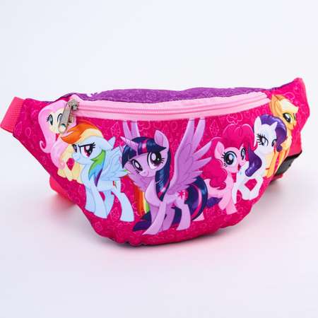 Сумка Hasbro поясная 25х6х13 см на молнии My Little Pony