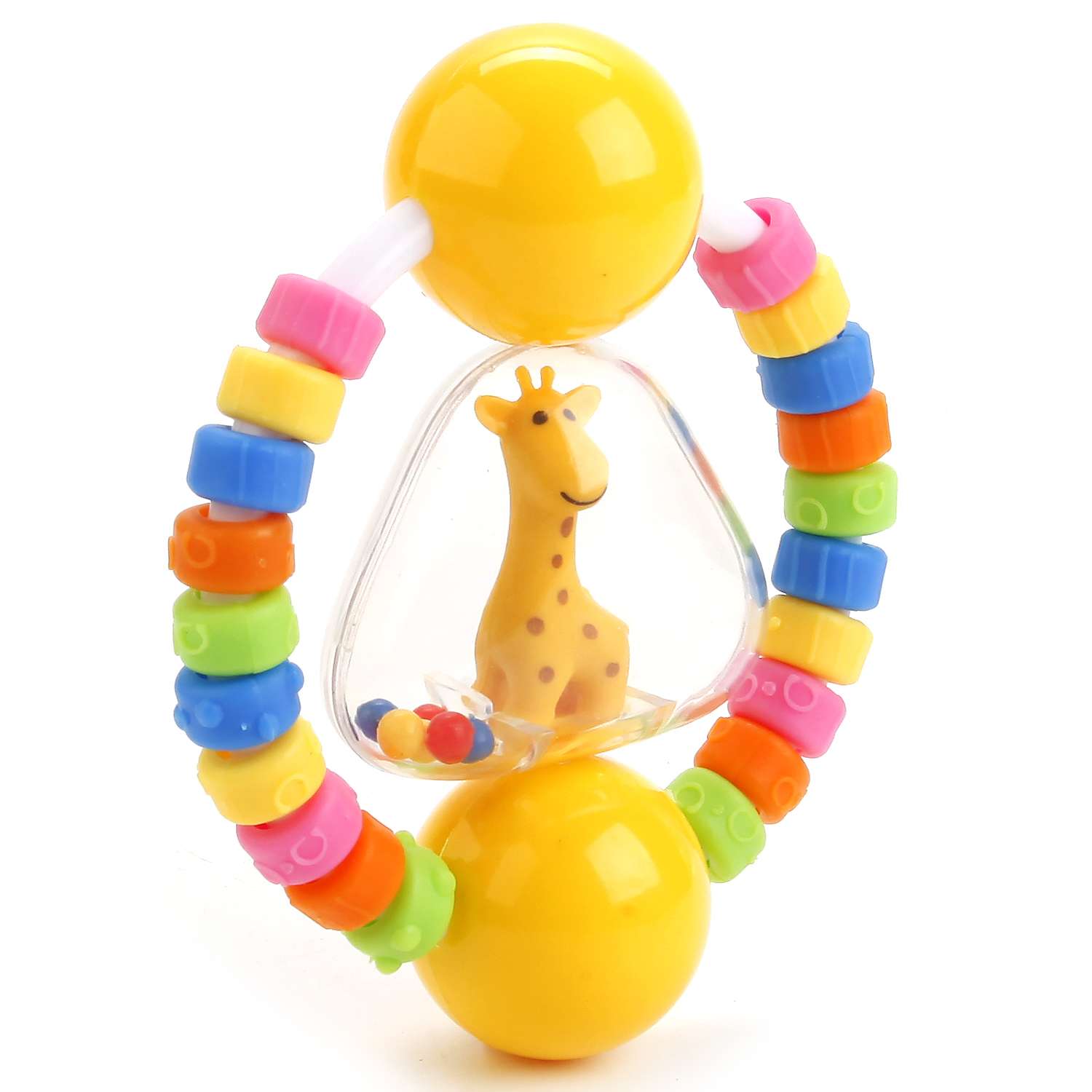 Игрушка-погремушка УМка Фигурка с цветными колечками - фото 1