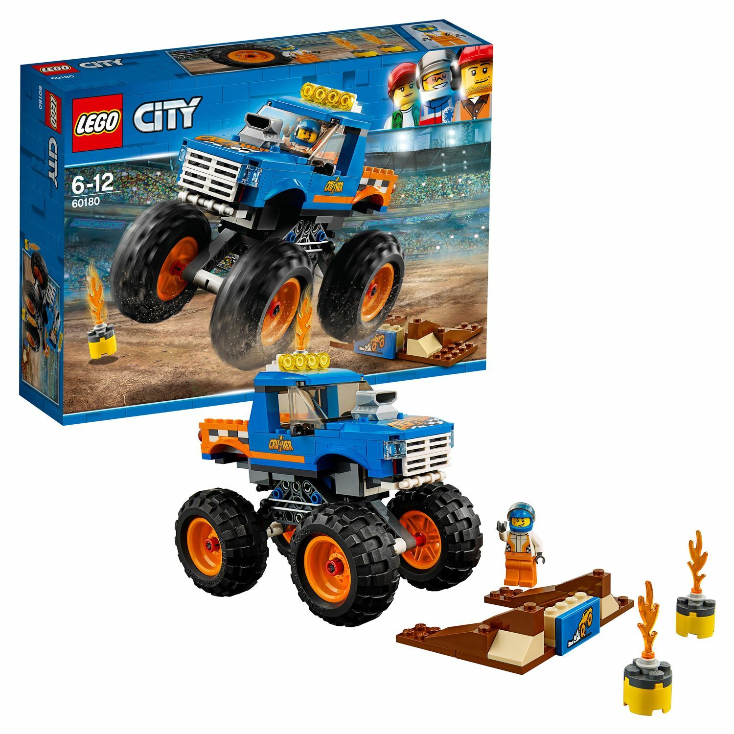 Конструктор LEGO Монстр-трак City Great Vehicles (60180) купить по цене  1399 ₽ в интернет-магазине Детский мир