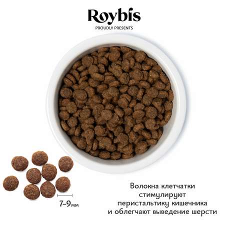 Корм для кошек Roybis 0.4кг с курицей полнорационный для взрослых домашних пород