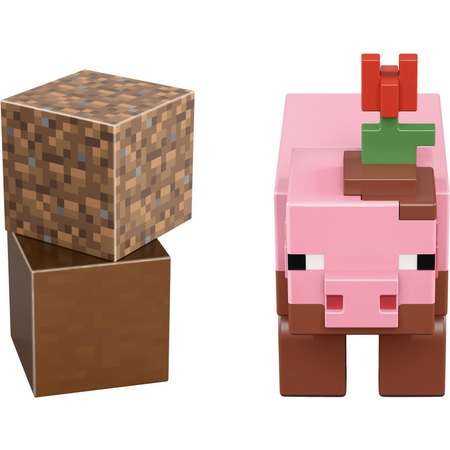 Фигурка Minecraft Свинья испачканная с аксессуарами GTP22