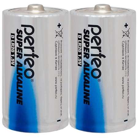 Батарейки Perfeo Lr20 2sh Super Alkaline 2 штуки