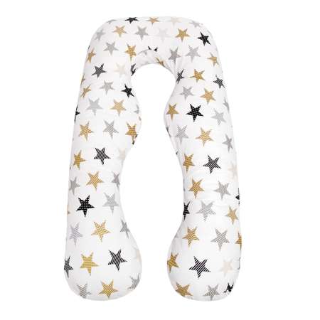 Наволочка к подушке AmaroBaby для беременных Анатомическая 340х72 см Звезды пэчворк